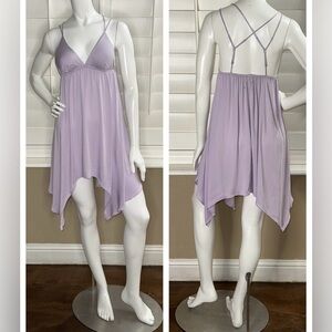 Urban Outfitters Ecote Clover Strappy Back Mini Dress Lavender